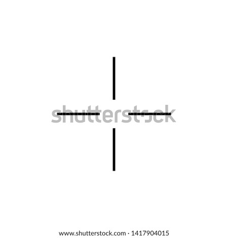 Simple sniper aiming cross icon. AR scope crosshairs