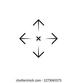 Simple sniper rifle aim target. AR crosshairs. Gun scope icon.