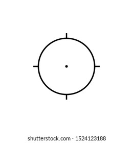 Simple sniper rifle aim target. AR crosshairs. Gun scope icon