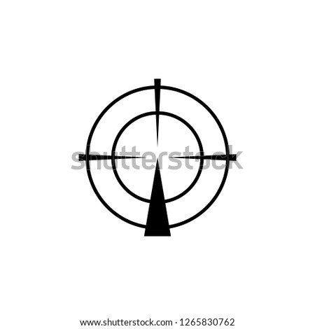 Simple sniper rifle aim target. AR crosshairs. Gun scope icon