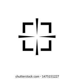 Simple sniper rifle rectangular crosshairs black icon