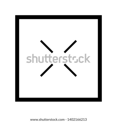 Simple sniper rifle rectangular crosshairs black icon