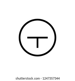 Simple sniper target black icon isolated on white background