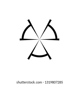 Simple sniper target black icon isolated on white background