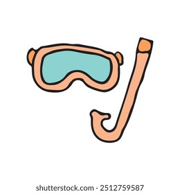  A simple snorkel and mask set, ideal for underwater exploration, swimming, and beach vacations. Perfect for water sports enthusiasts and summer fun.