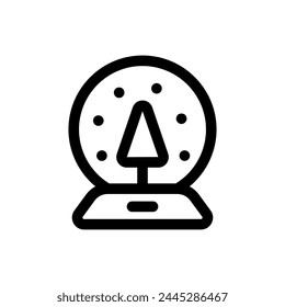 Simple Snow Globe line icon