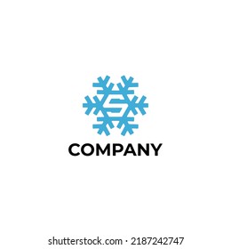 Simple snow letter S logo