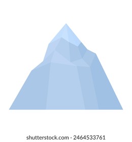 Simple snow mountain illustration flat vector isolated on white background