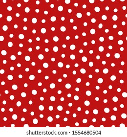 Simple snow seamless pattern. Snowflakes vector background.