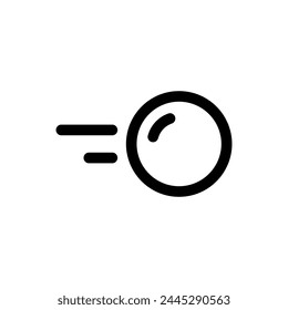 Einfaches Schneeballliniensymbol isoliert auf weißem Hintergrund