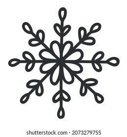 Simple snowflake for creating New Year and Christmas decorations