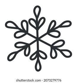 Simple snowflake for creating New Year and Christmas decorations