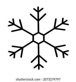 Simple snowflake for creating New Year and Christmas decorations
