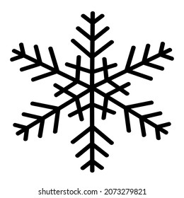 Sencillo copo de nieve para crear decoraciones de Año Nuevo y Navidad