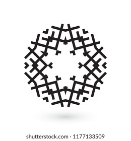 Simple snowflake icon isolated on white background. Snow flake element for Christmas winter design and New Year decoration. Refrigerator vector symbols or logo