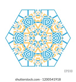 Simple snowflake icon isolated on white background. Snow flake element for Christmas winter design and New Year decoration. Refrigerator vector symbols or logo