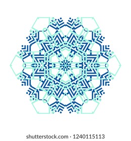 Simple snowflake icon isolated on white background. Snow flake element for Christmas winter design and New Year decoration. Refrigerator vector symbols or logo