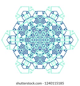 Simple snowflake icon isolated on white background. Snow flake element for Christmas winter design and New Year decoration. Refrigerator vector symbols or logo