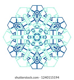 Simple snowflake icon isolated on white background. Snow flake element for Christmas winter design and New Year decoration. Refrigerator vector symbols or logo