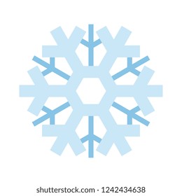 Simple snowflake icon isolated on white background. Snow flake element for Christmas winter design and New Year decoration. Refrigerator vector symbols or logo