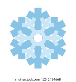 Simple snowflake icon isolated on white background. Snow flake element for Christmas winter design and New Year decoration. Refrigerator vector symbols or logo