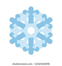 Simple snowflake icon isolated on white background. Snow flake element for Christmas winter design and New Year decoration. Refrigerator vector symbols or logo