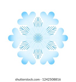 Simple snowflake icon isolated on white background. Snow flake element for Christmas winter design and New Year decoration. Refrigerator vector symbols or logo