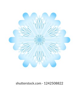 Simple snowflake icon isolated on white background. Snow flake element for Christmas winter design and New Year decoration. Refrigerator vector symbols or logo