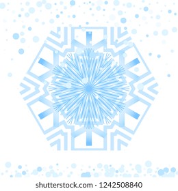 Simple snowflake icon isolated on white background. Snow flake element for Christmas winter design and New Year decoration. Refrigerator vector symbols or logo