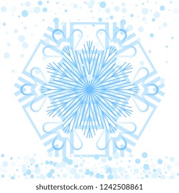 Simple snowflake icon isolated on white background. Snow flake element for Christmas winter design and New Year decoration. Refrigerator vector symbols or logo