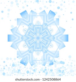 Simple snowflake icon isolated on white background. Snow flake element for Christmas winter design and New Year decoration. Refrigerator vector symbols or logo