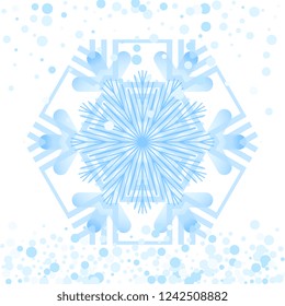 Simple snowflake icon isolated on white background. Snow flake element for Christmas winter design and New Year decoration. Refrigerator vector symbols or logo