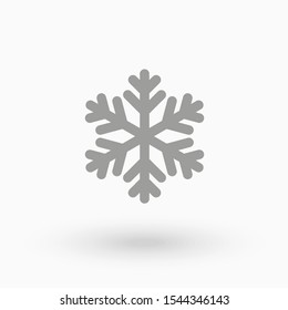 Simple snowflake icon in line style design on white background. For Christmas  decoration and ornaments.
