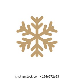 Simple snowflake icon in line style design on white background. For Christmas  decoration and ornaments.