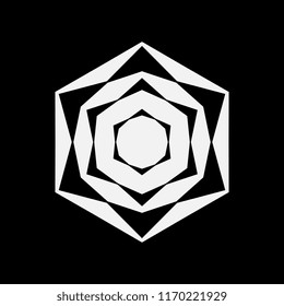 Simple snowflake icon, vector symbol or logo isolated. Snow flake element for Christmas winter design and New Year decoration