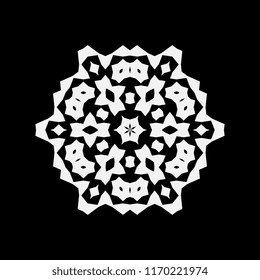 Simple snowflake icon, vector symbol or logo isolated. Snow flake element for Christmas winter design and New Year decoration