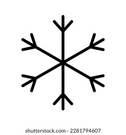 Simple snowflake icon. Winter and cold. Vector.