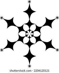 Simple Snowflake isolated element for design. 