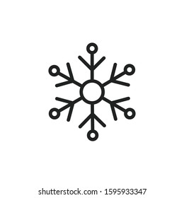 Simple snowflake line icon. Stroke pictogram. Vector illustration isolated on a white background. Premium quality symbol. Vector sign for mobile app and web sites.