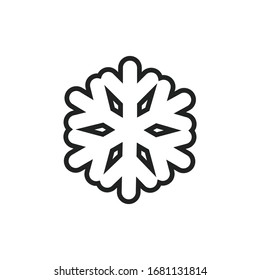 Einfaches Symbol für Schneeflocken. Piktogramm anheben. Vektorillustration einzeln auf weißem Hintergrund. Qualitätszeichen von Premium. Vektorillustration-Zeichen für mobile App und Webseiten.
