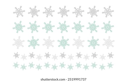 Material de ilustración de línea de copo de nieve simple