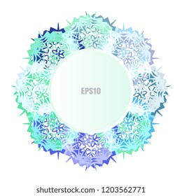 Simple snowflake or mandala icon isolated on white background. Snow flake element for Christmas winter design and New Year decoration. Refrigerator vector symbols or logo