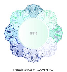 Simple snowflake or mandala icon isolated on white background. Snow flake element for Christmas winter design and New Year decoration. Refrigerator vector symbols or logo