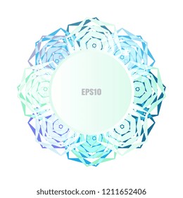 Simple snowflake or mandala icon isolated on white background. Snow flake element for Christmas winter design and New Year decoration. Refrigerator vector symbols or logo