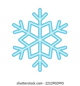 A simple snowflake on a white background. vector illustration