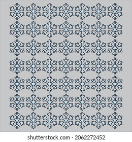 Simple snowflake pattern background art 