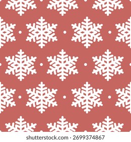 Simple Snowflake Repeating Pattern for Holiday Decor.
