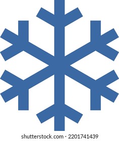 Simple Snowflake Vector Icon (blue)