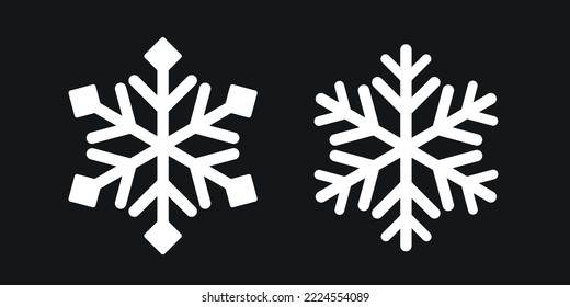 Simple snowflakes vector. Snowflakes icon for Christmas 