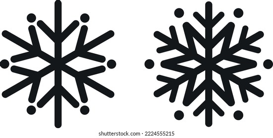 Simple snowflakes vector. Snowflakes icon for Christmas design